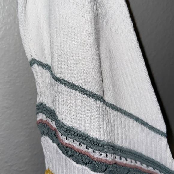 ALEXIS *Oanez* white crochet lace duster cardigan summer jacket S w belt - Picture 7 of 8